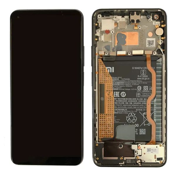 LCD Screen & Touch Digitiser With Frame & Battery For Xiaomi Mi 11 Lite 5G - OEM Pulled