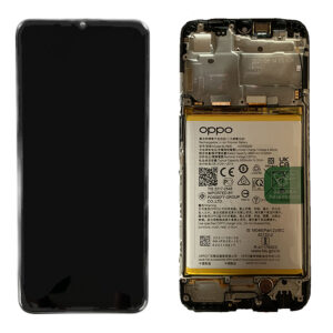LCD Screen & Touch Digitiser With Frame & Battery For Oppo A54S – OEM Pulled