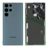 Genuine Samsung S908 Galaxy S22 Ultra Rear Back Glass / Battery Cover With Camera Lens - Green