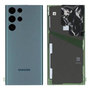 Genuine Samsung S908 Galaxy S22 Ultra Rear Back Glass / Battery Cover With Camera Lens - Green