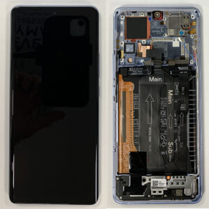 LCD Screen & Touch Digitiser With Frame & Battery For Xiaomi 12 Pro – Blue - OEM Pulled