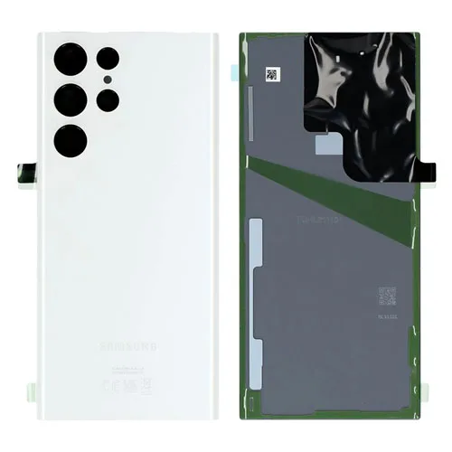 Genuine Samsung S908 Galaxy S22 Ultra Rear Back Glass / Battery Cover With Camera Lens - White