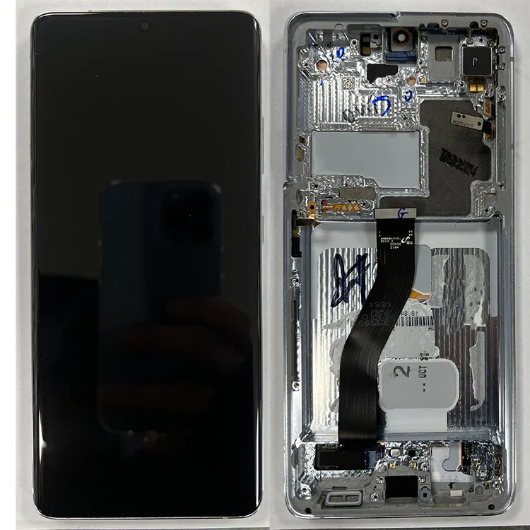 s21ultrasilver-copy.jpg LCD Screen & Touch Digitiser With Frame For Samsung G998F Galaxy S21 Ultra 5G LCD - Silver - OEM Pulled
