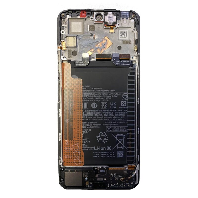 LCD Screen & Touch Digitiser With Frame & Battery For Xiaomi Redmi Note 11 Pro - OEM Pulled