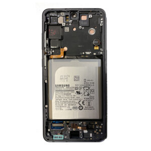 LCD Screen & Touch Digitiser With Frame For Samsung G990B Galaxy S21 FE 5G - Graphite - OEM Pulled