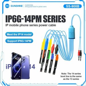 Sunshine SS-908B USB DC Power Test Cable For iPhone 6 to iPhone 14 Series
