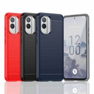 Matte Shockproof TPU Gel Case With Carbon Fibre Effect For Nokia X30 5G