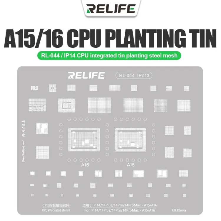 RELIFE RL-044 IPZ13 A15 A16 CPU Stencil For All iPhone Models