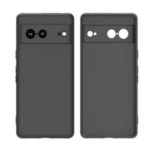 Matte Black Soft Feel TPU Gel Case With Camera Cover For Google Pixel 7