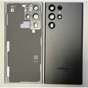 Rear Back Glass / Battery Cover With Camera Lens For Samsung S908 Galaxy S22 Ultra - Black - OEM Pulled