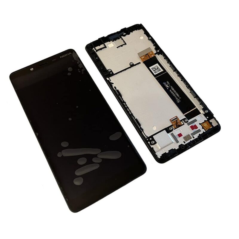 Genuine LCD Screen & Touch Digitiser With Frame For Nokia 1 Plus - Black