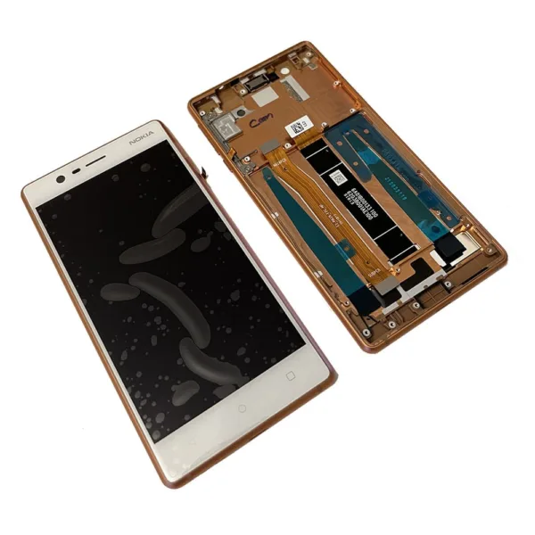 Genuine LCD Screen & Touch Digitiser With Frame For Nokia 3 - Copper