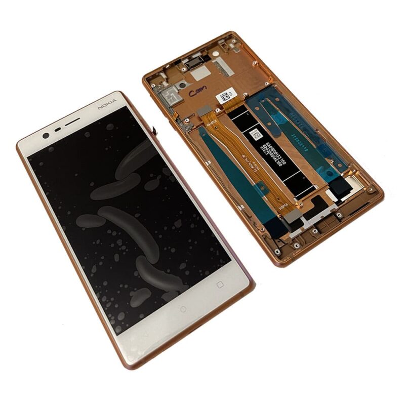 Genuine LCD Screen & Touch Digitiser With Frame For Nokia 3 - Copper