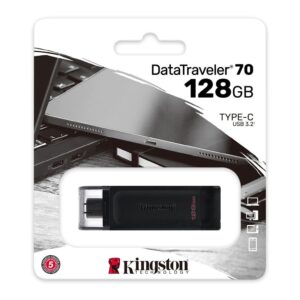 Kingston DataTraveler 70 128GB USB 3.0 Type-C Flash Stick Pen Memory Drive