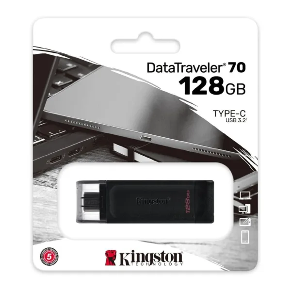 Kingston DataTraveler 70 128GB USB 3.0 Type-C Flash Stick Pen Memory Drive