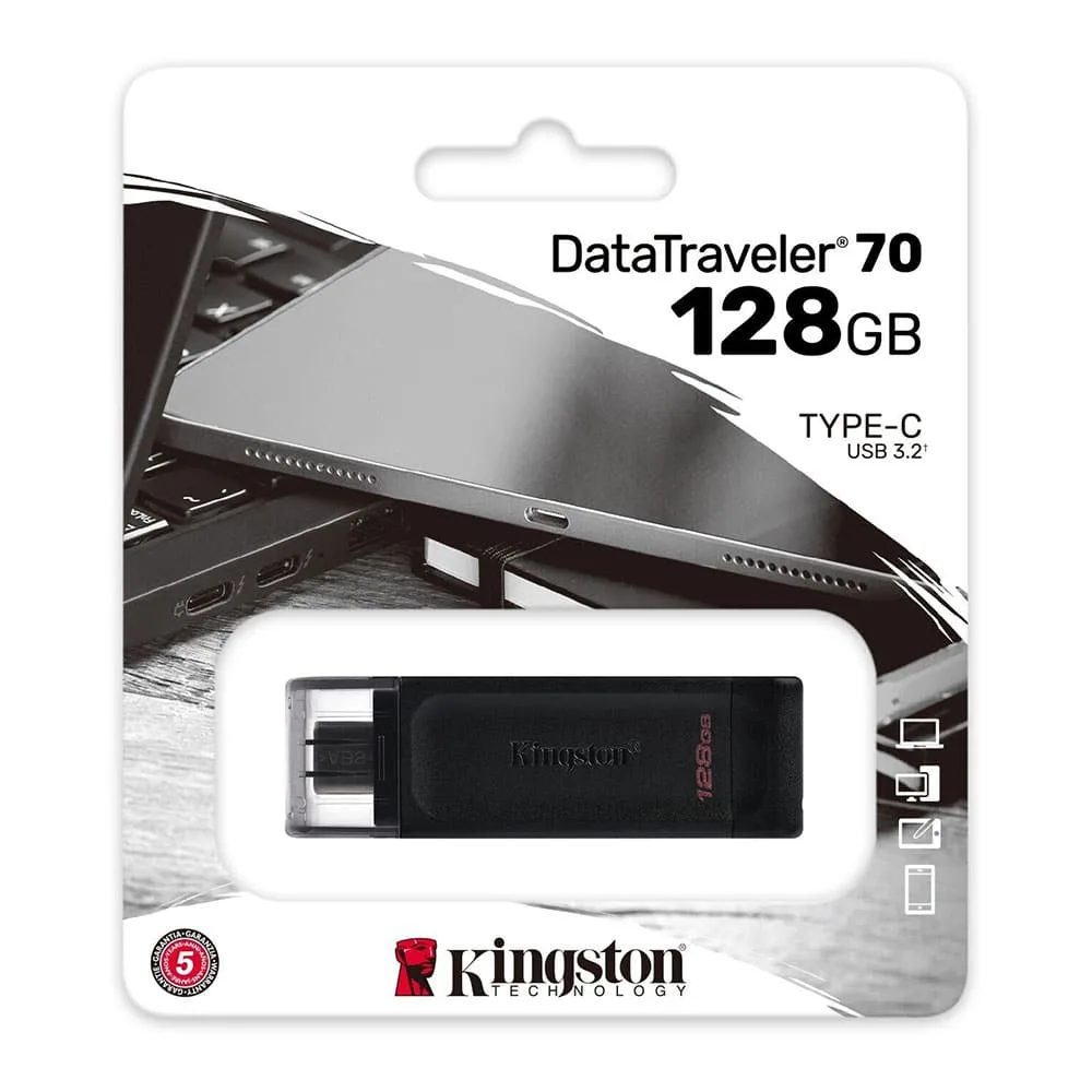 Kingston DataTraveler 70 128GB USB 3.0 Type-C Flash Stick Pen Memory Drive