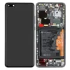 Genuine Huawei P40 Pro LCD Screen & Touch Digitiser With Frame & Battery - 14 Day - Black