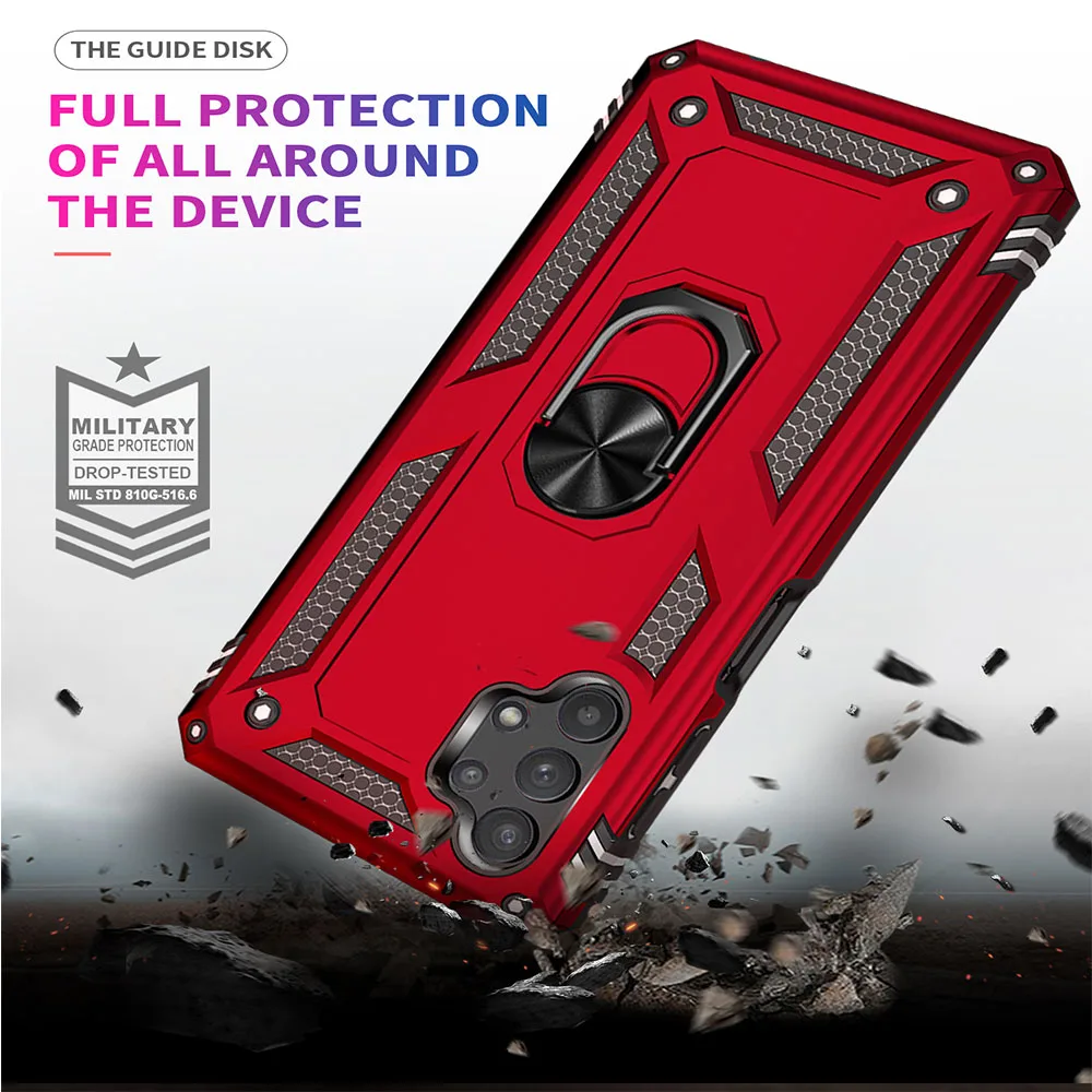 Samsung Galaxy A52 5G Hybrid Dual-Layer Armour Case With Magnetic Ring Stand - Image 2