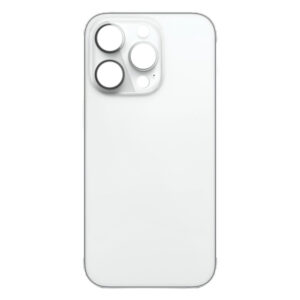 For iPhone 14 Pro Max Rear Back Glass Battery Cover Big Camera Hole Easy Fitting - Silver