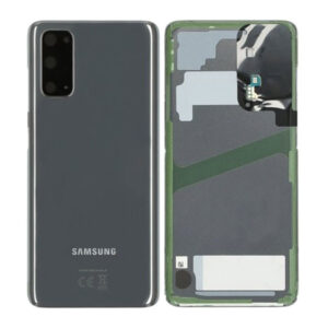 Genuine Samsung G980 Galaxy S20 4G Rear Back Glass / Battery Cover With Camera Lens - Cosmic Grey