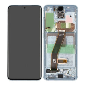 LCD Screen & Touch Digitiser With Frame For Samsung G980 / G981 Galaxy S20 5G - Blue - OEM Pulled