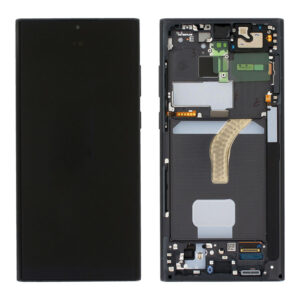 For Samsung S908 Galaxy S22 Ultra LCD Screen & Touch Digitiser With Frame – Black – OEM Pulled