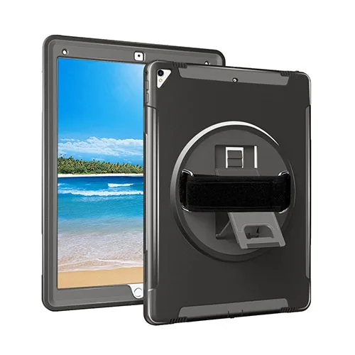 For iPad 10.2 7th 8th 9th Gen Heavy Duty Shockproof Case With Swivel Stand & Strap - Image 1