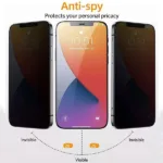 For iPhone 13 / 13 Pro / 16e Anti Spy Privacy Tempered Glass Screen Protector - Image 3