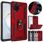 Samsung A125F Galaxy A12 Hybrid Dual-Layer Armour Case With Magnetic Ring Stand