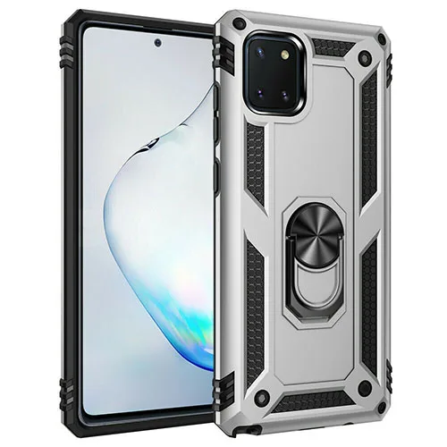 Samsung A125F Galaxy A12 Hybrid Dual-Layer Armour Case With Magnetic Ring Stand - Image 3