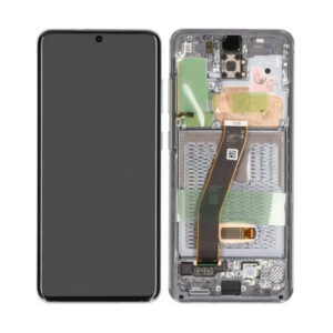 LCD Screen & Touch Digitiser With Frame For Samsung G980 / G981 Galaxy S20 5G - Grey - OEM Pulled