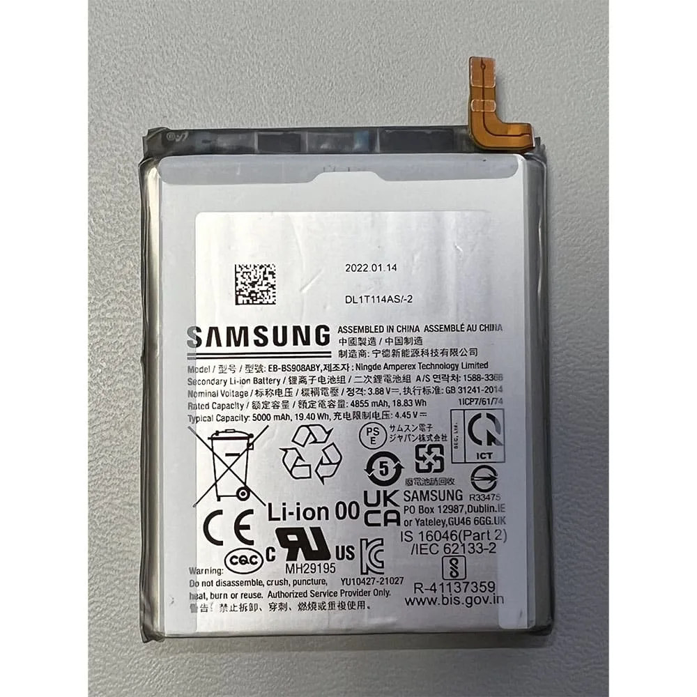EB-BS908ABY Samsung S908 Galaxy S22 Ultra 5000mAh Battery - OEM Pulled - Image 1