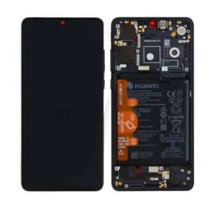 For Huawei P30 Genuine LCD Screen & Touch Digitiser With Frame & Battery - Black - New Version
