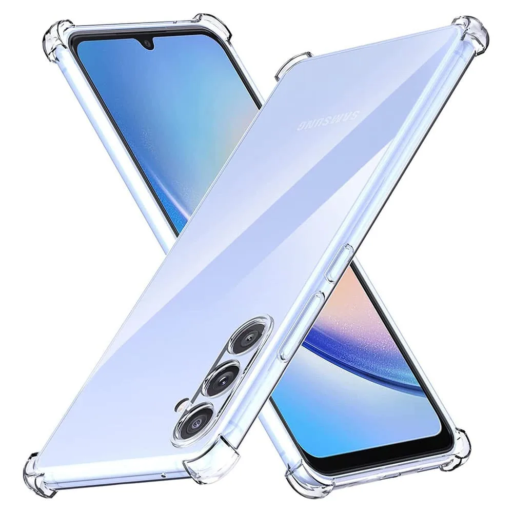 a345gkong-1.jpeg For Samsung Galaxy A34 5G Anti-Burst Protective Shockproof Clear TPU Gel Case - Image 1