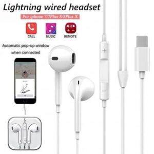 iPhone Lightning Headphone Handsfree Earphone With Mic & Remote
