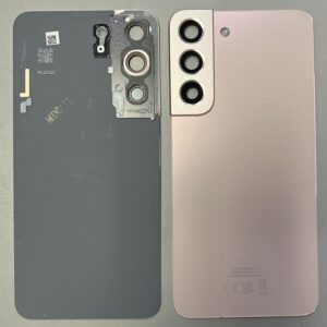 For Samsung S901 Galaxy S22 Rear Back Glass / Battery Cover With Camera Lens - Pink - OEM Pulled