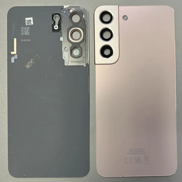 For Samsung S901 Galaxy S22 Rear Back Glass / Battery Cover With Camera Lens - Pink - OEM Pulled