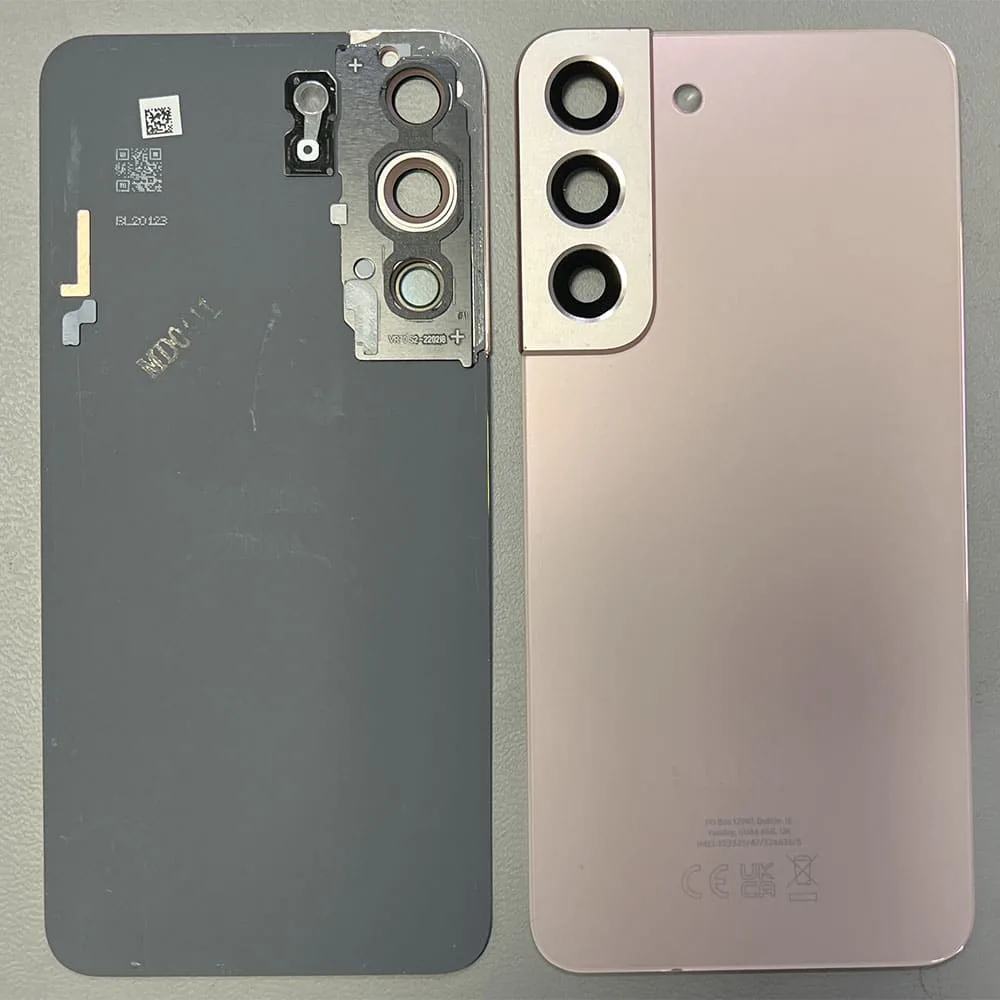 s22pullpinkback-copy-1.jpg For Samsung S901 Galaxy S22 Rear Back Glass / Battery Cover With Camera Lens - Pink - OEM Pulled - Image 1