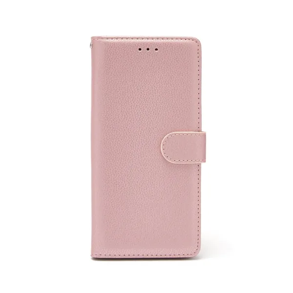 Oppo Find X3 Neo 5G Premium Litchi Style PU Leather Wallet Book Case Cover Card Holder - Rose Gold