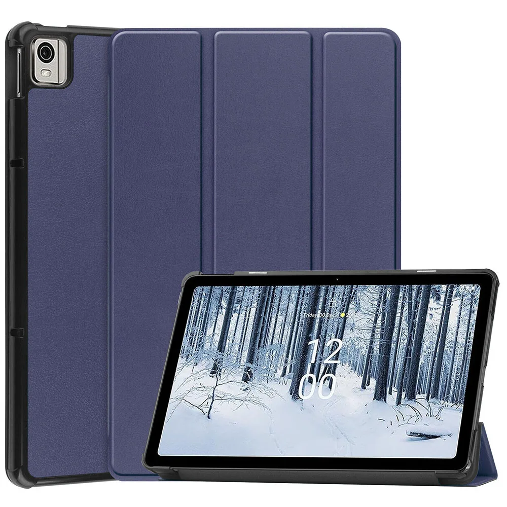 t21blue-copy-2 For Nokia T21 Magnetic Smart Cover Foldable Stand Case Folio - Image 1