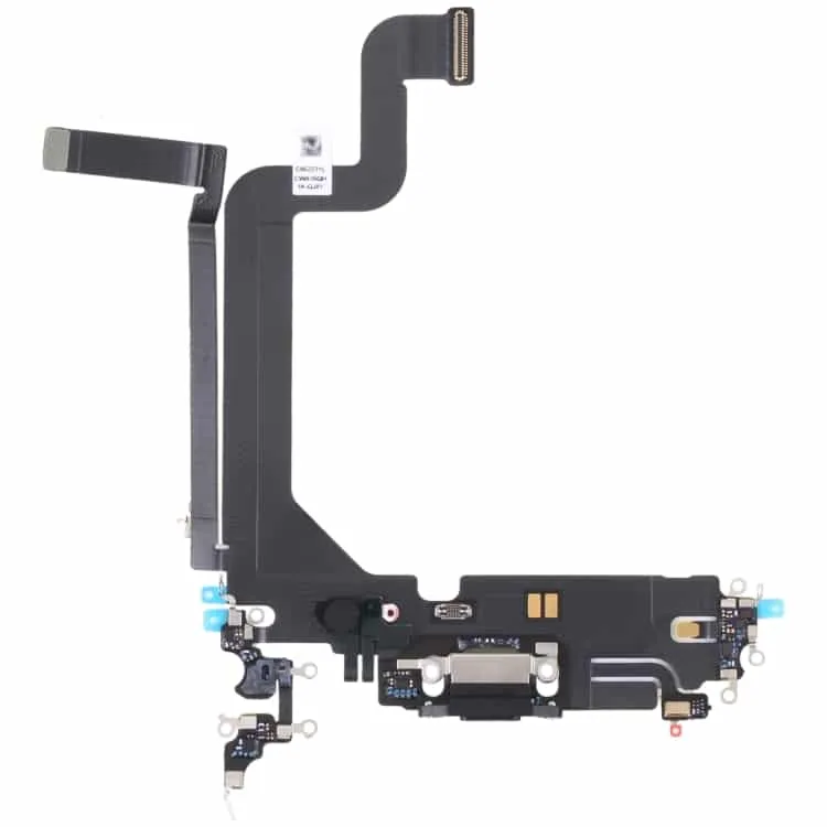 For iPhone 14 Pro Max Charging Port Dock Connector Flex Cable & Microphones - Black