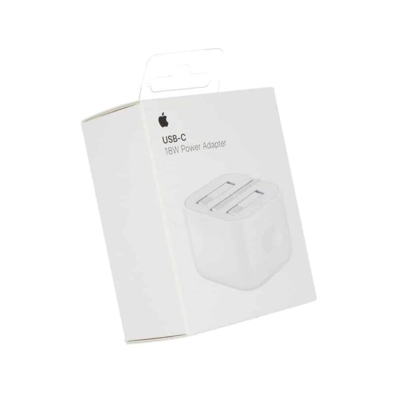 Genuine Apple MU7W2B/A 18W 3 Pin UK USB-C Mains Charger Power Adapter - BOXED
