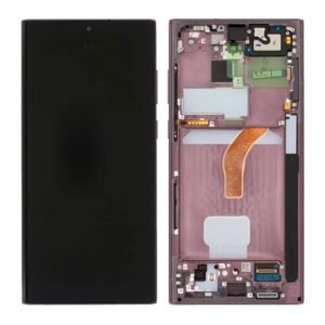 Genuine Samsung S908B Galaxy S22 Ultra 5G LCD Screen & Digitiser - Burgundy