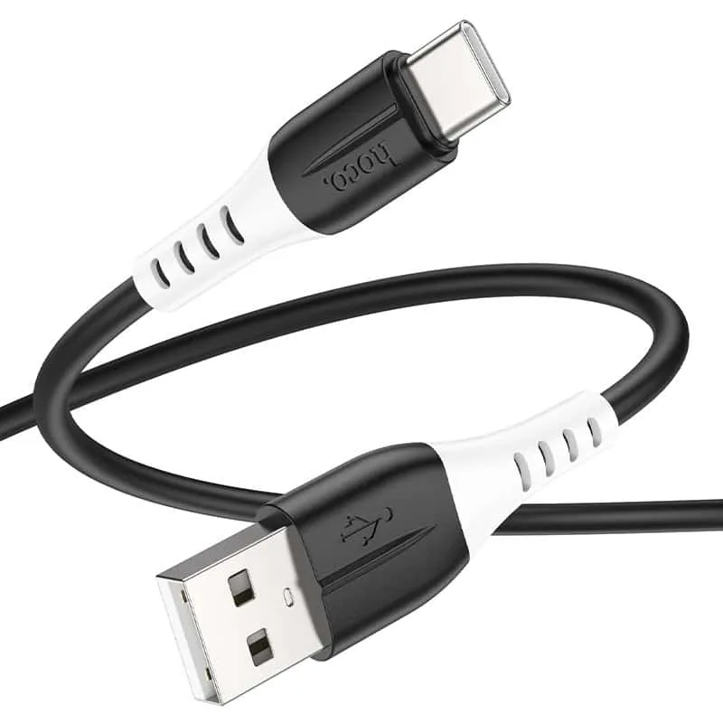 Hoco Silicone 3.0A USB-C Fast Charge / Sync Cable - Black