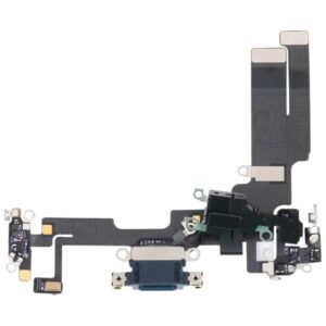 For iPhone 14 Charging Port Dock Connector Flex Cable & Microphones - Black