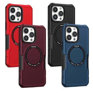 For iPhone Magnetic Charging Dual-Layer Hybrid Armor Case