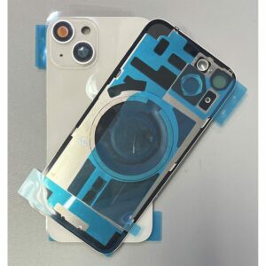 For iPhone 14 Rear Back Glass Battery Cover With Frame & Magnets – Starlight