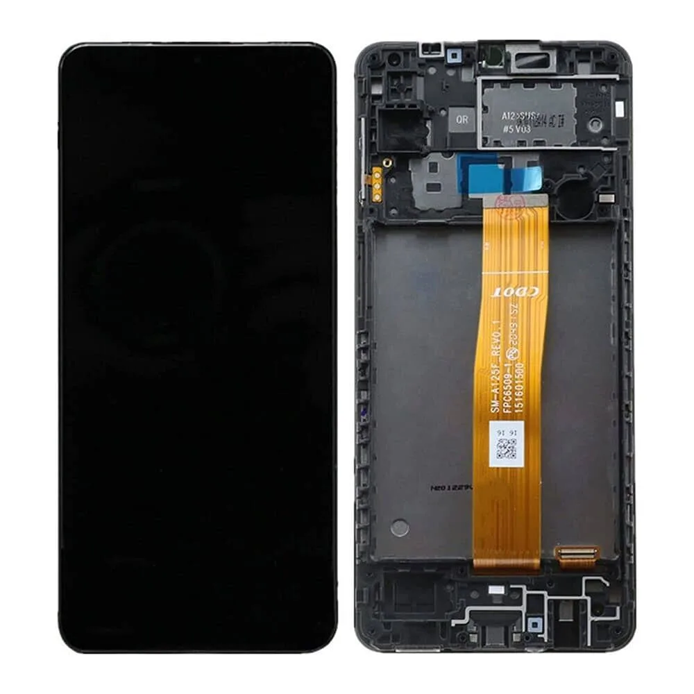 a125lcd For Samsung A125 Galaxy A12 LCD Screen & Touch Digitiser With Frame