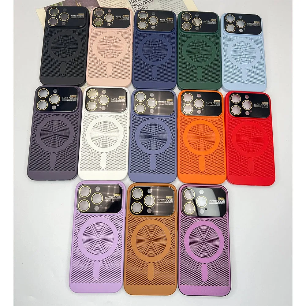 bigview For iPhone Magnetic Charging Hard Mesh Case With Full Camera Cover