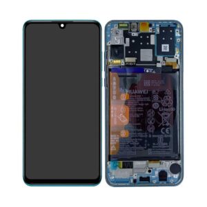 For Huawei P30 Lite New Edition Genuine LCD Screen & Touch Digitiser With Frame & Battery - Breathing Crystal